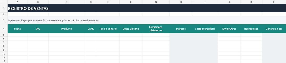 Kit de Ganancias e Inventario para pequeños Negocios